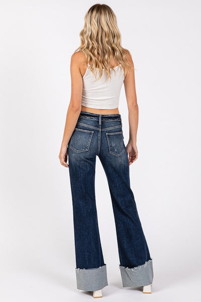 Darcy - Midrise Cuffed Flares