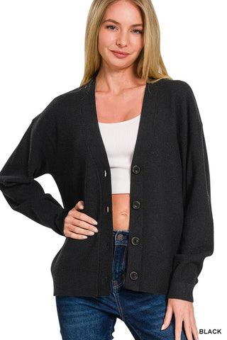 Frankie - Sweater Cardigan (Black)