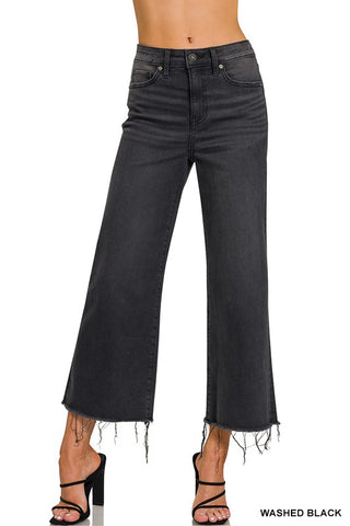 Cameron - Washed Black Cropped Denim