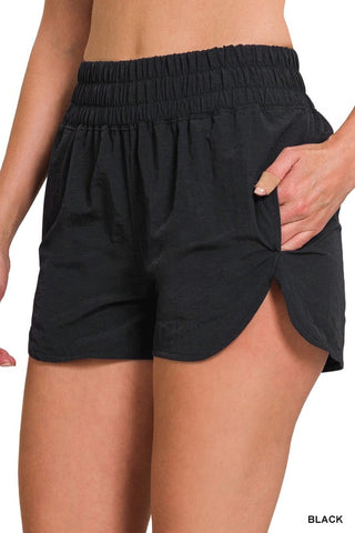 Morgan - Windbreaker Shorts (Black)