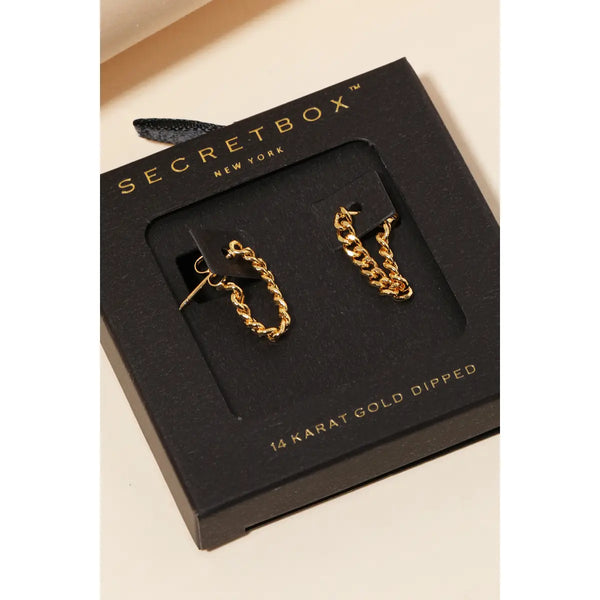 Secretbox Mini Chain Thread Earrings