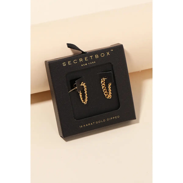 Secretbox Mini Chain Thread Earrings