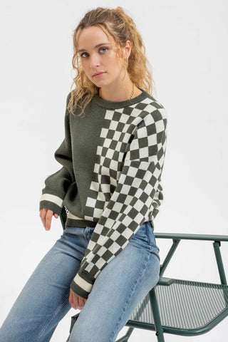 Bobbi - Checkered Sweater