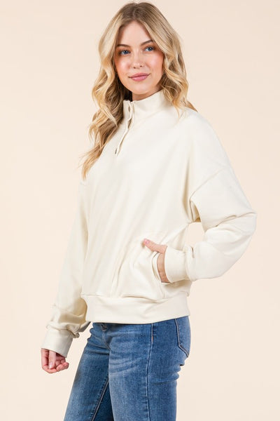 Piper - Cream Button Pullover