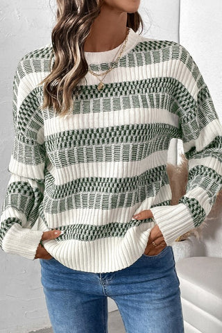 Ryker - Green Striped Sweater