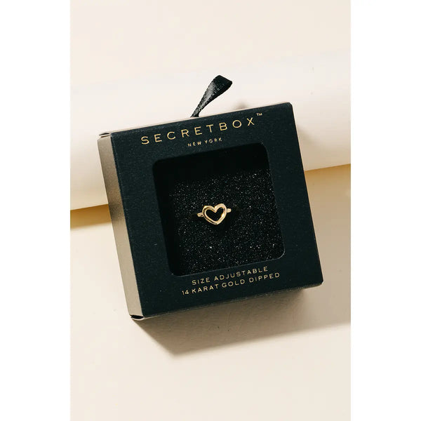 Secretbox Gold Heart Ring