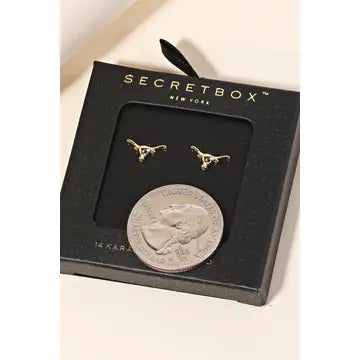 Secretbox Longhorn Earrings