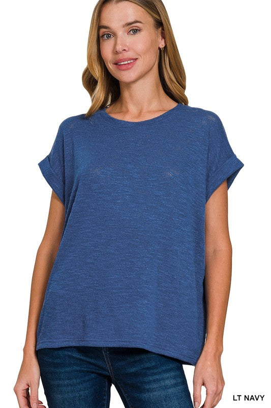 Abby - Hacci Slub Tee (Blue)