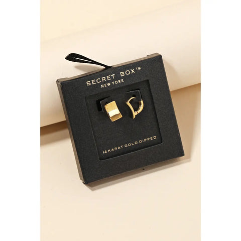 Secretbox Mini Rectangle Earrings