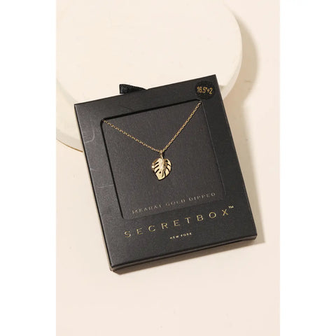 Secretbox Monstera Necklace