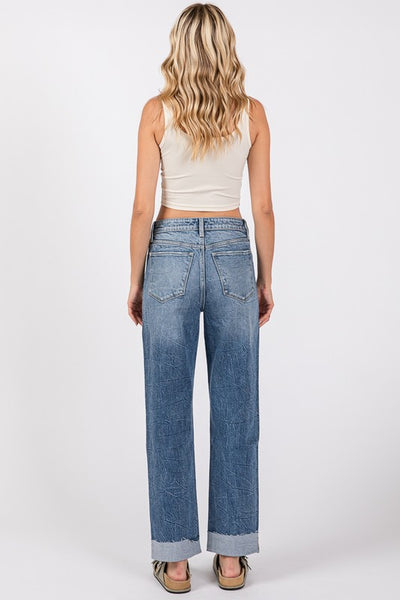 Charlie - Baggy Cuffed Hem Jeans