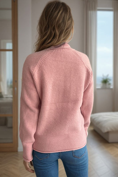 Daphne - Pink Turtleneck Sweater