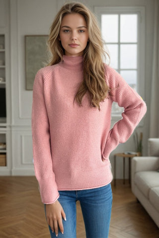 Daphne - Pink Turtleneck Sweater