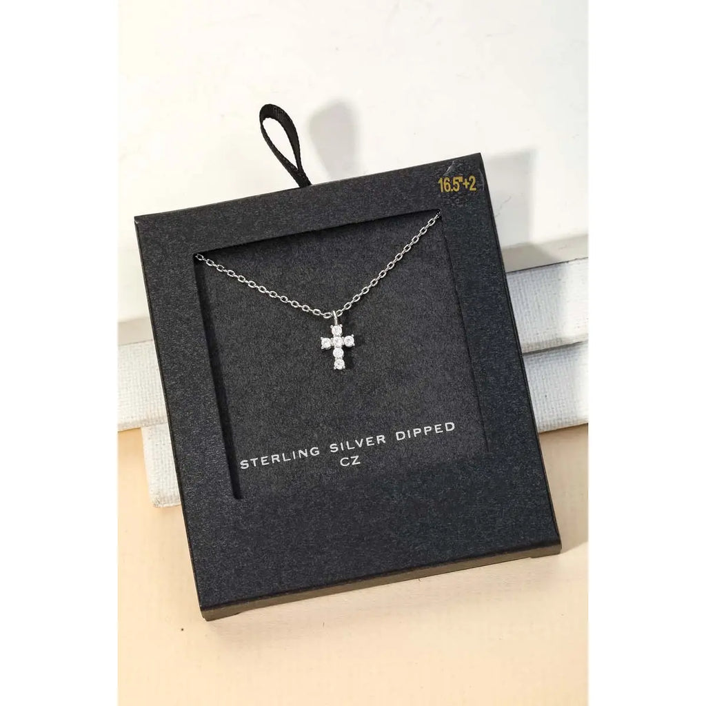 Secretbox Mini Cross Necklace (Silver)