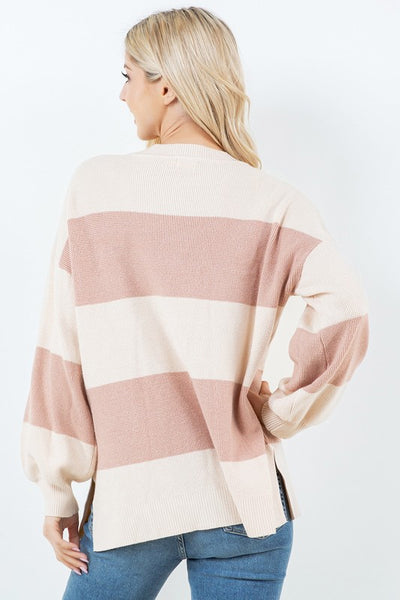 Emily. - Striped Pullover Sweater