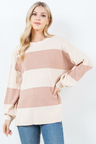 Emily. - Striped Pullover Sweater