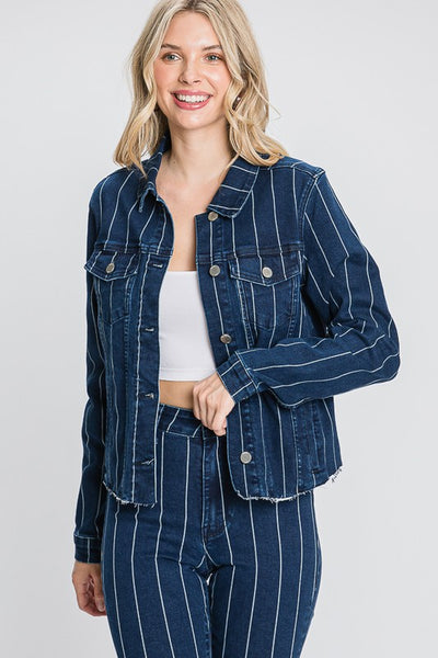 Striped Denim Jacket