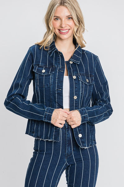 Striped Denim Jacket