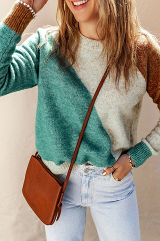 Gabby - Teal/Rust Sweater