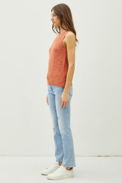 Slub Knit Tank (Teracotta)