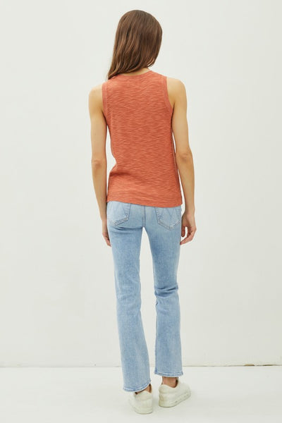 Slub Knit Tank (Teracotta)