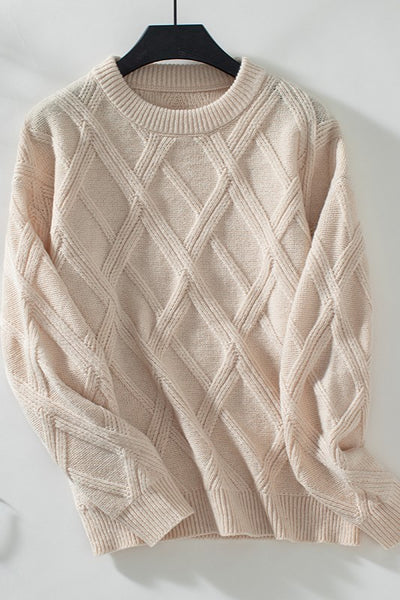 Jill - Beige Textured Sweater