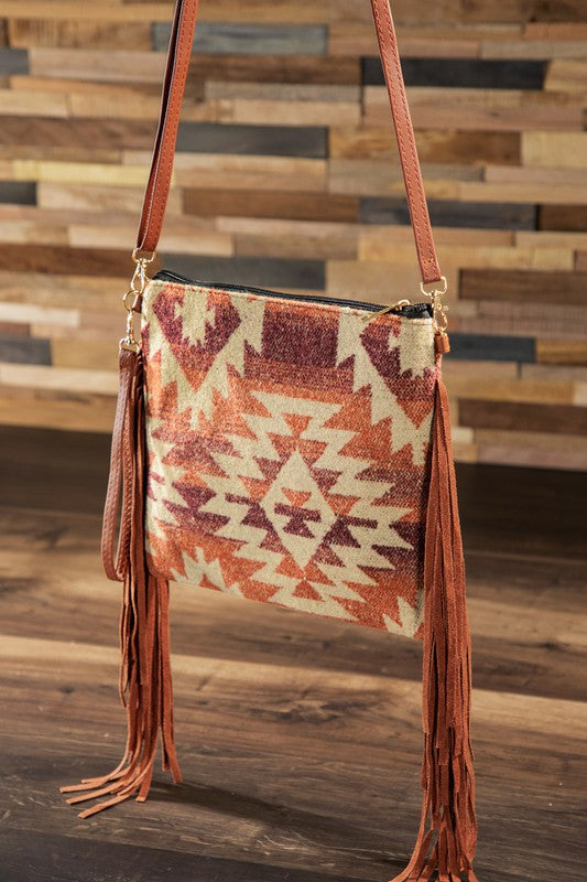 Ajo Red Wool & Floral Tooled Leather Western Fringe Bag – Cowgirl Barn &  Tack